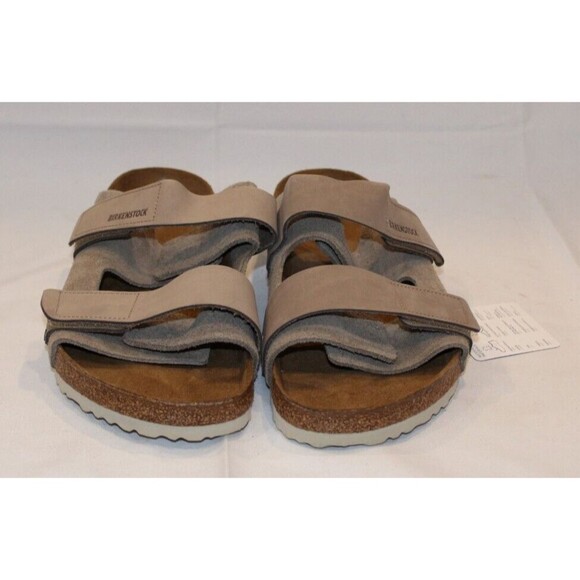 BIRKENSTOCK Uji Regular Fit Slide Sandal Digital TAN Genuine Leather Men - Picture 5 of 6